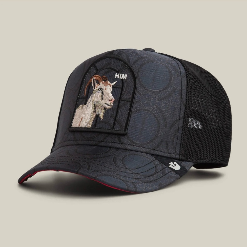 Goorin Brothers “HYMN” Trucker Hat. Mesh Snapback Black/ Red NWT - Picture 7 of 12